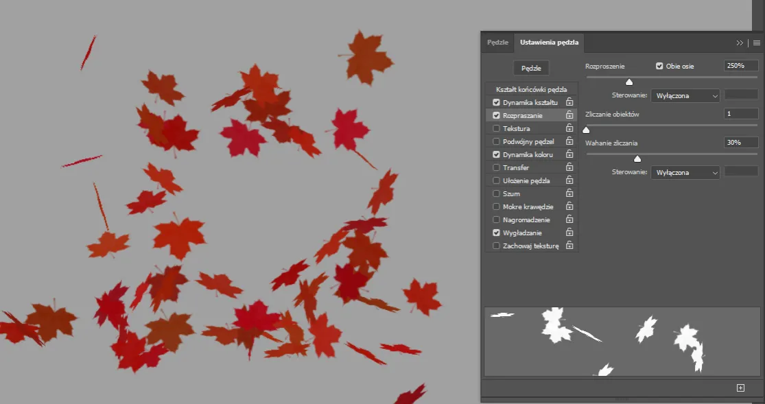 Przykłady pędzli w Photoshopie