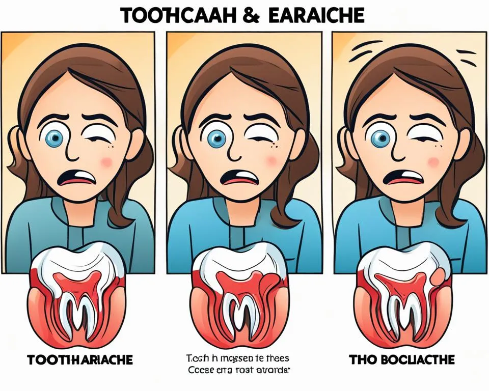 różnice ból zęba a ucha infografika