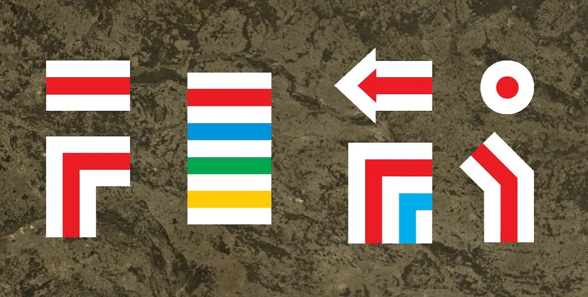 oznaczenia szlak&oacute;w pieszych PTTK przykłady