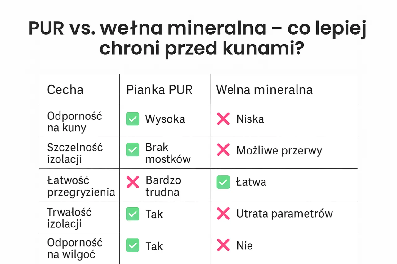 Piana PUR i wełna mineralna por&oacute;wnanie materiał&oacute;w izolacyjnych