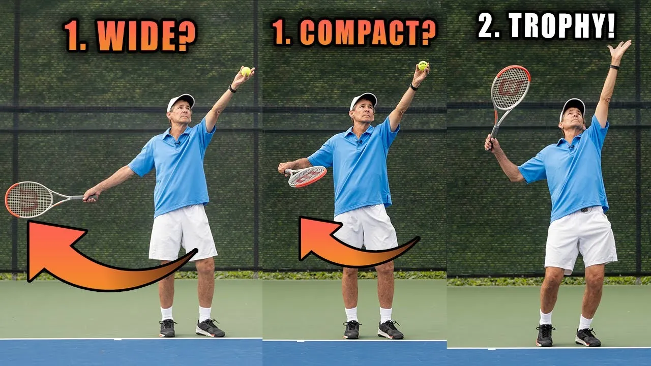 tenis serwis fazy uderzenia trophy pose pronacja