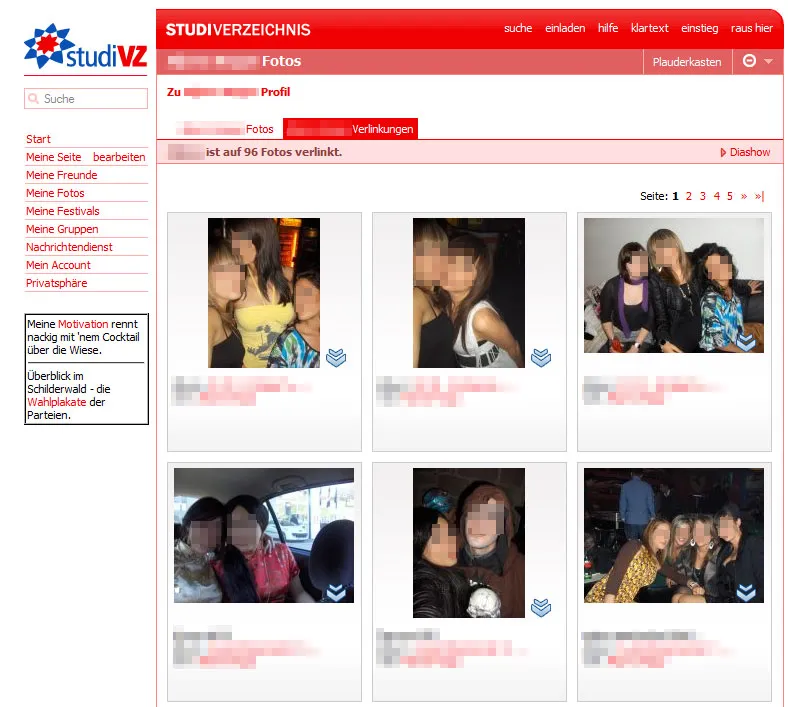 studiVZ Screenshot alt