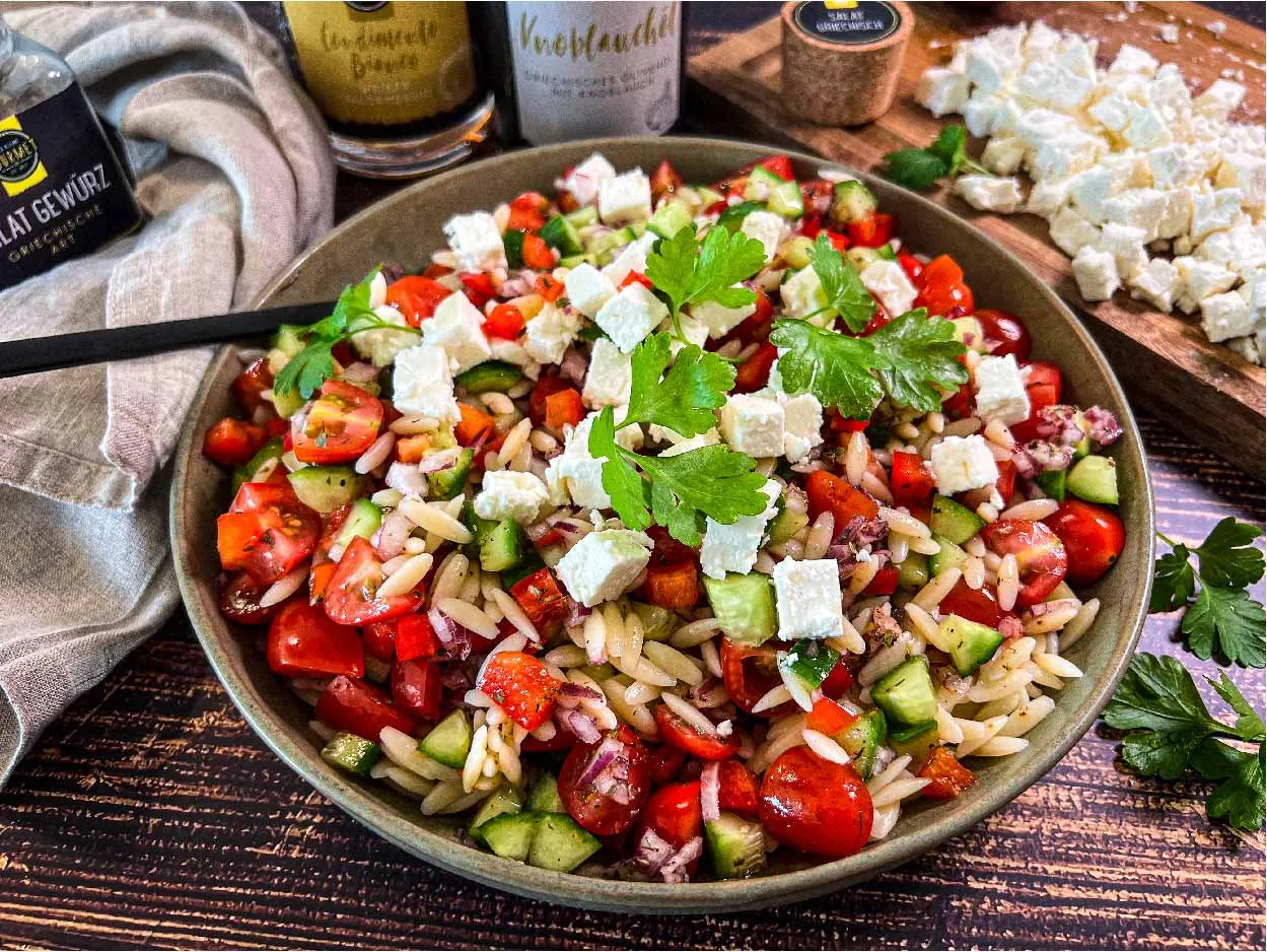 Kritharaki Salat Variationen