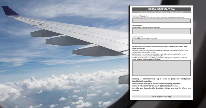 przew&oacute;z insuliny samolotem