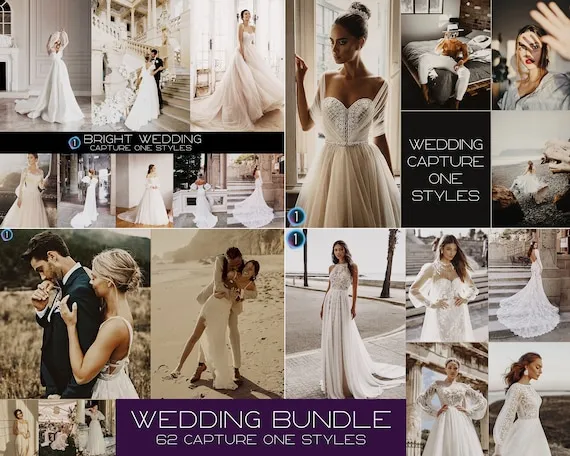 r&oacute;żne style fotografii ślubnej kolaż