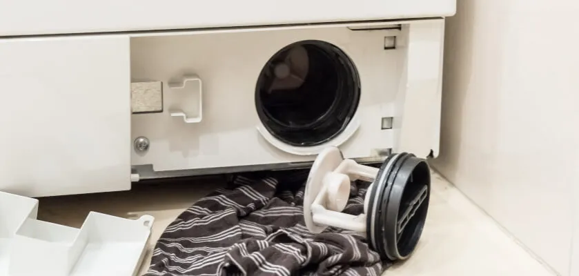 pralka brudny kołnierz szuflada filtr