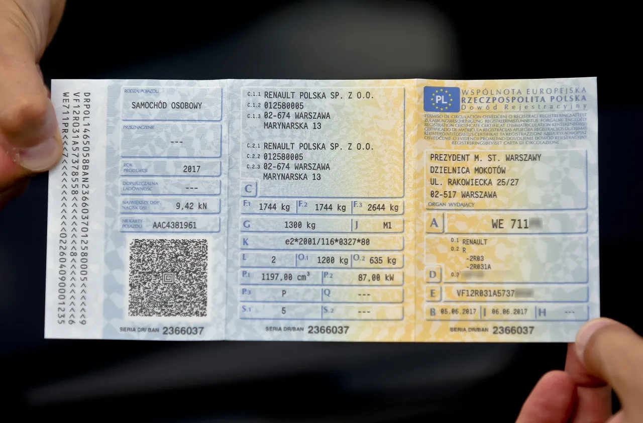 błędy rejestracja pojazdu