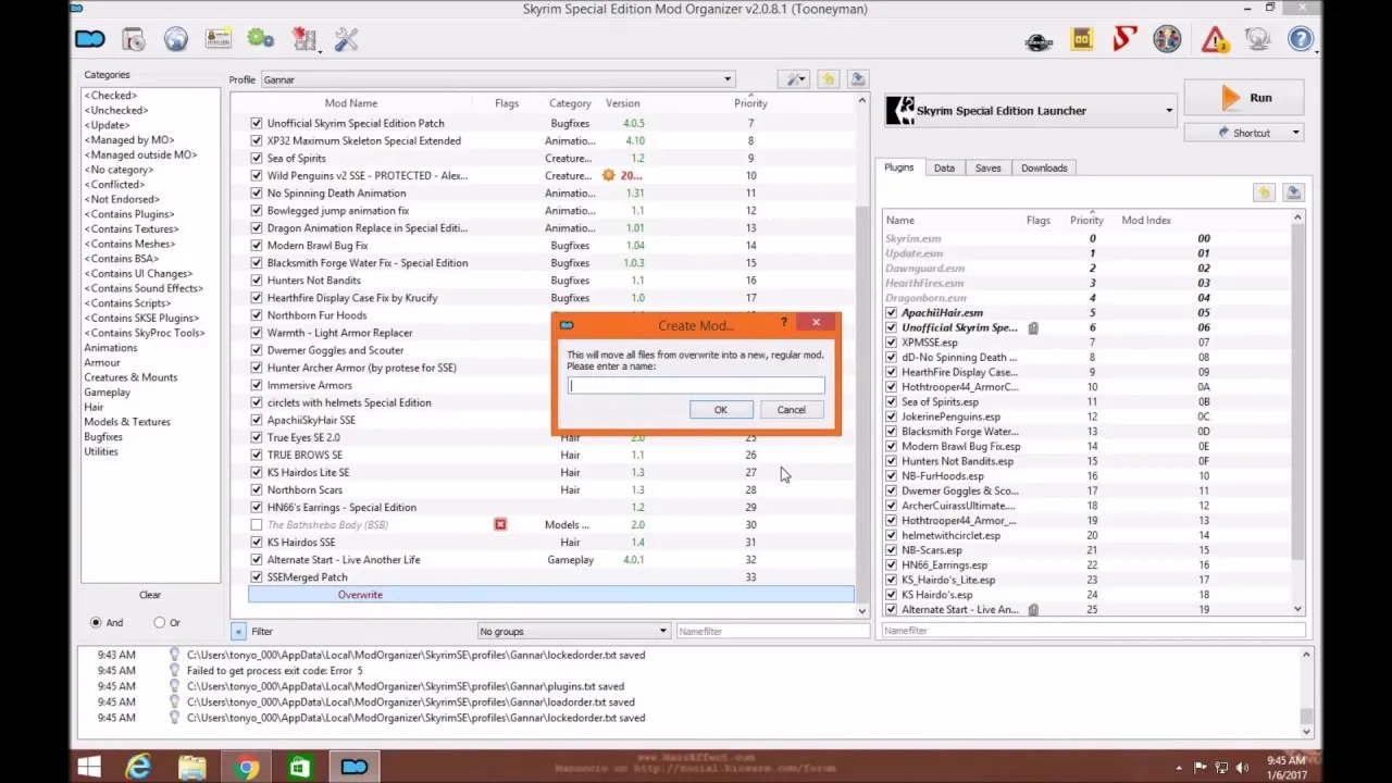 Mod Organizer 2 interface
