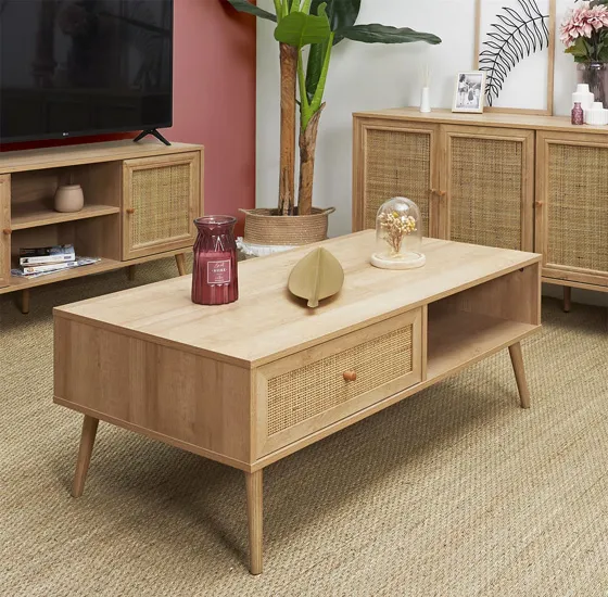 Aranżacje stolika kawowego styl minimalistyczny boho glamour skandynawski