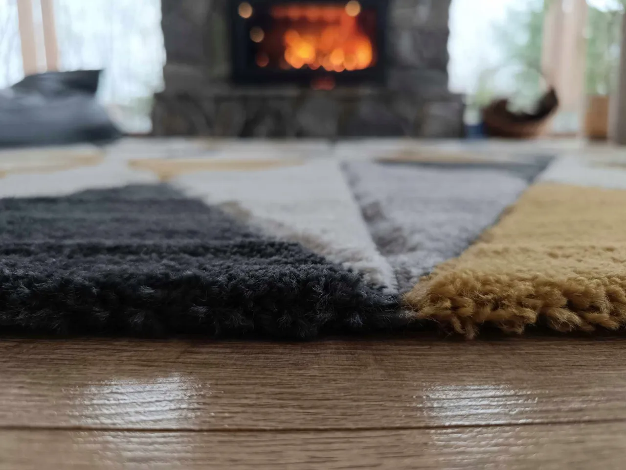 dywan z fakturą 3D do salonu