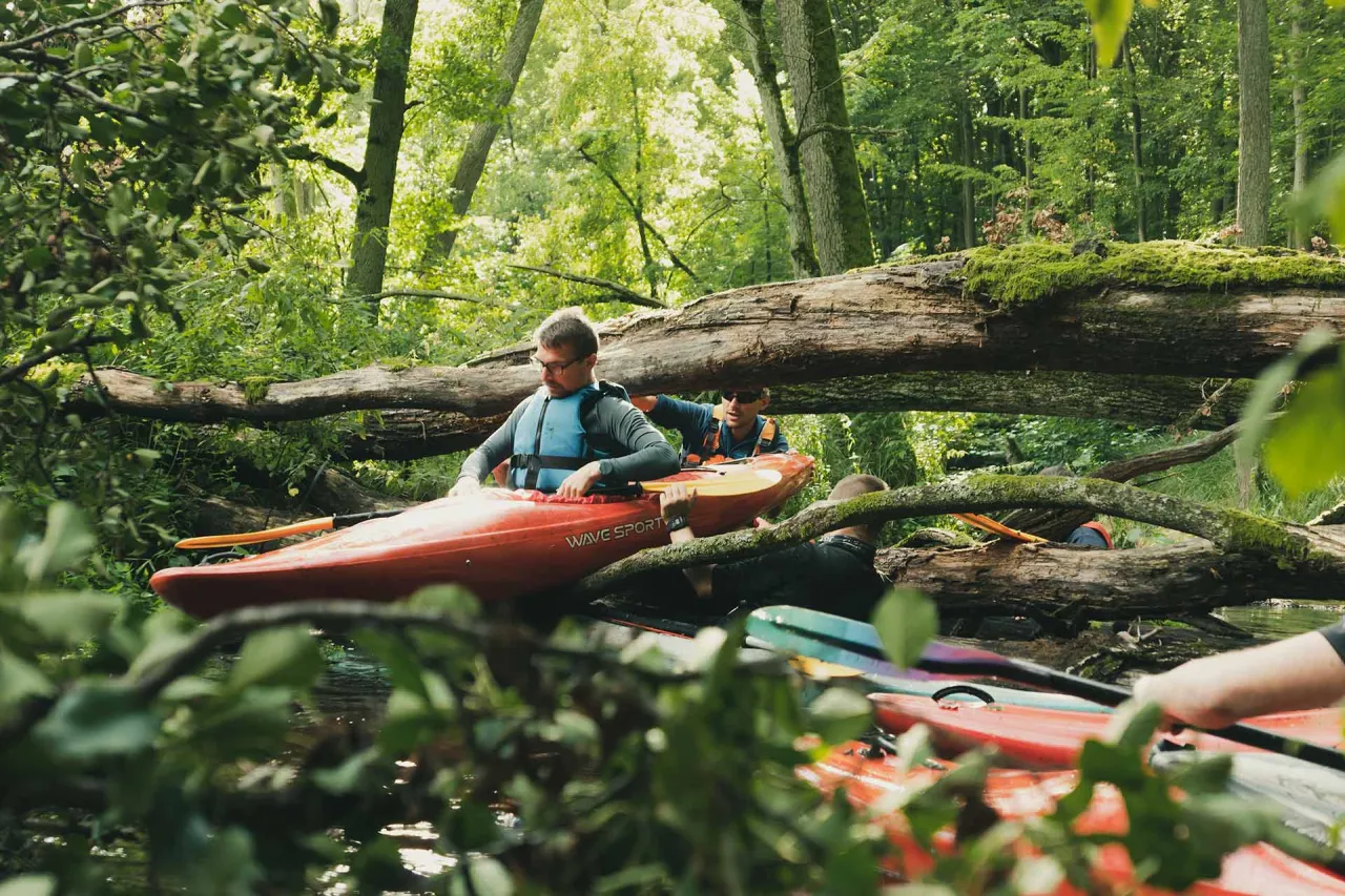 spływ kajakowy Rawka dzika rzeka