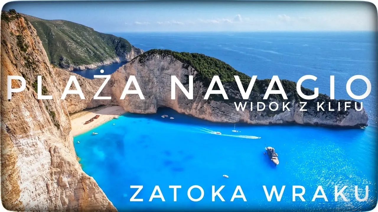 Zakynthos Zatoka Wraku widok z g&oacute;ry i rejs