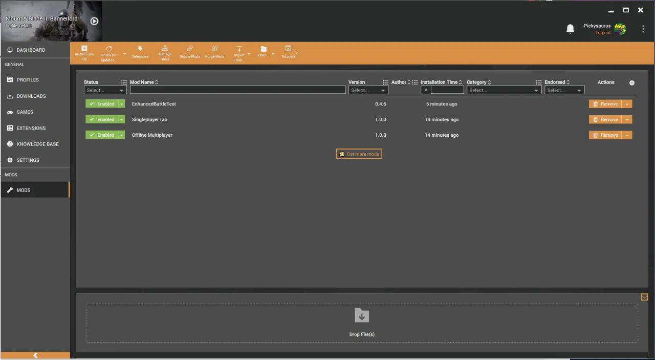 Nexus Mods Vortex Bannerlord