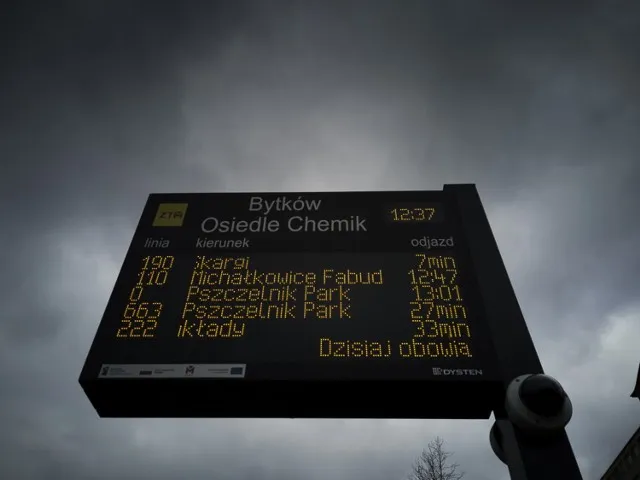 Tablica dynamicznej informacji pasażerskiej Wałbrzych