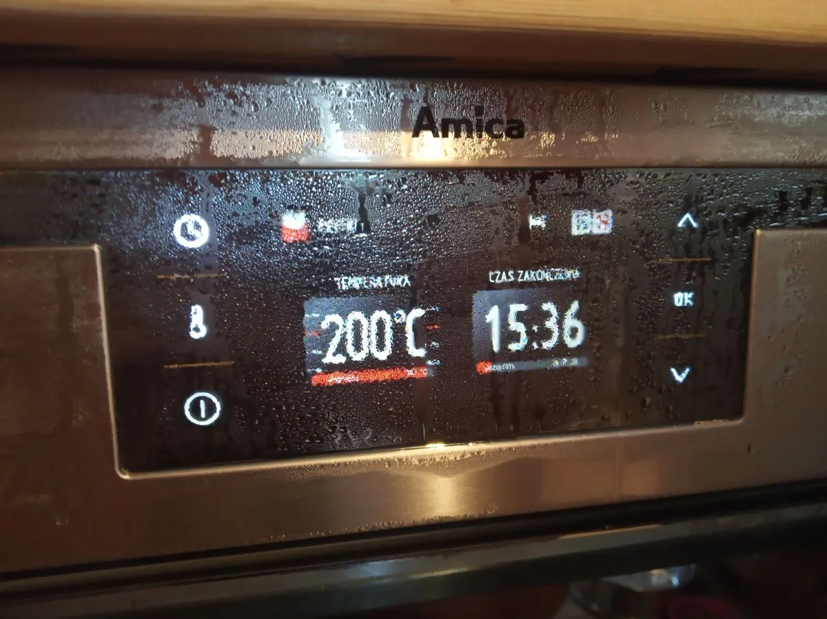 Piekarnik Amica wyświetlacz symbol klucza