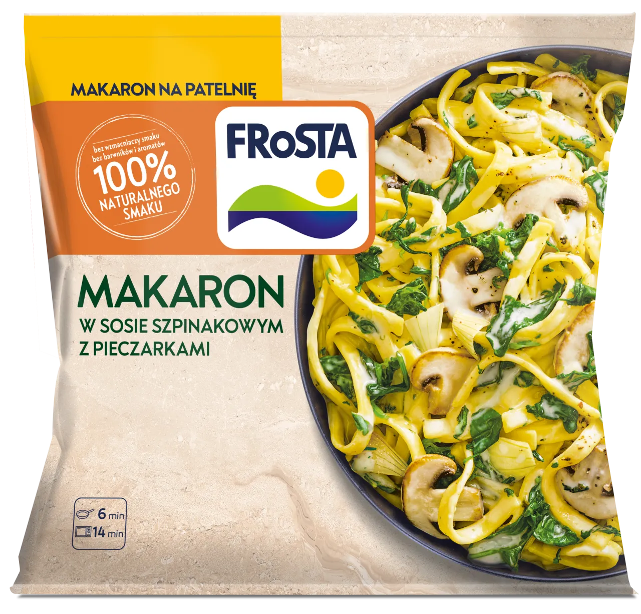 spaghetti ze szpinakiem gotowe danie