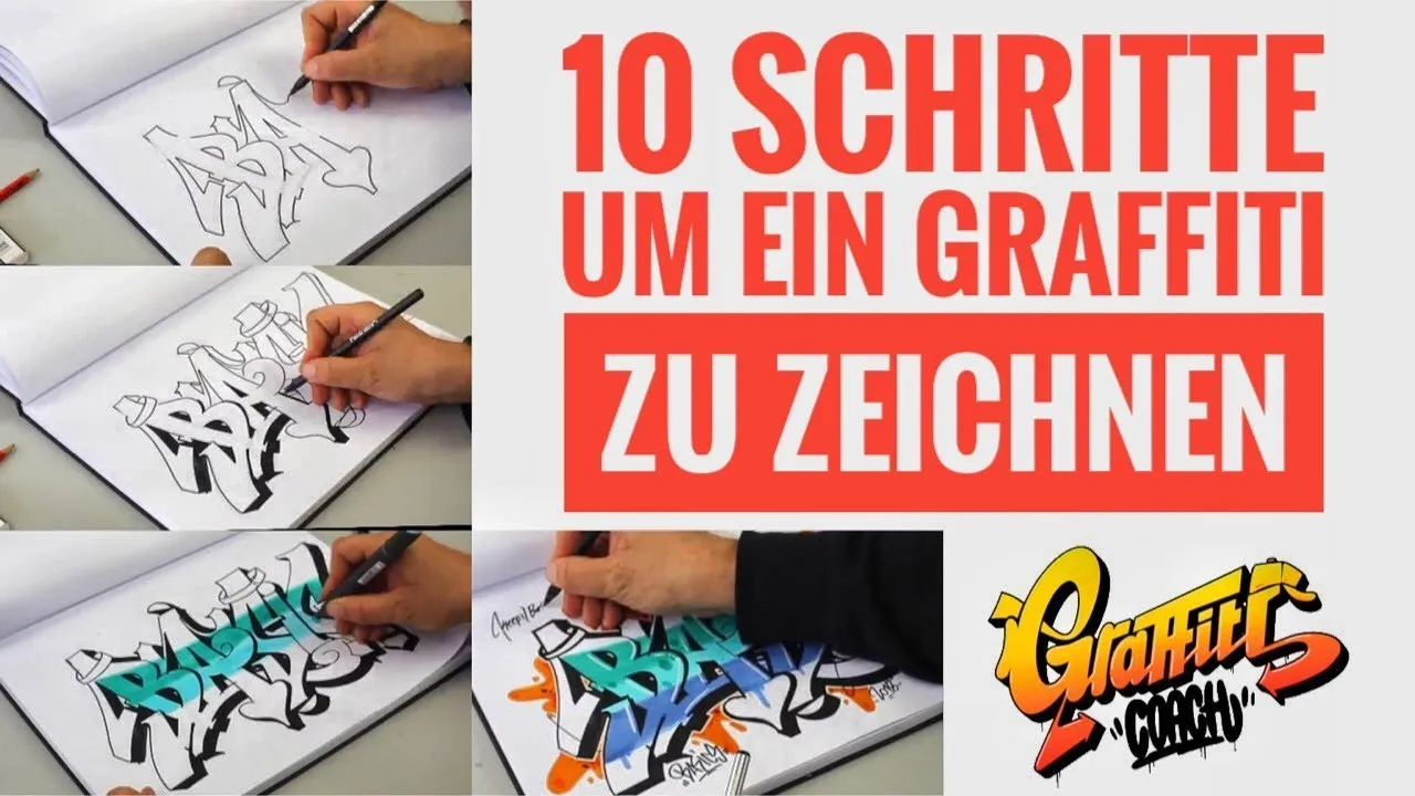 graffiti sketch schritte