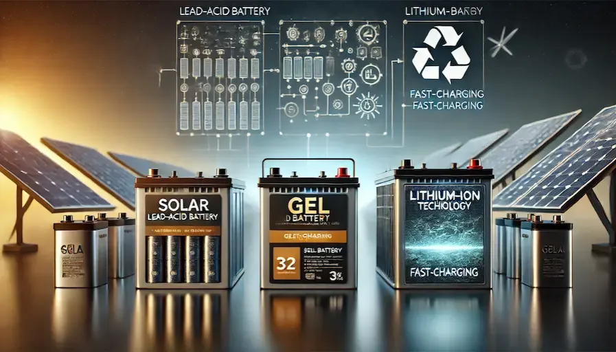 Rodzaje akumulatorów do fotowoltaiki porównanie