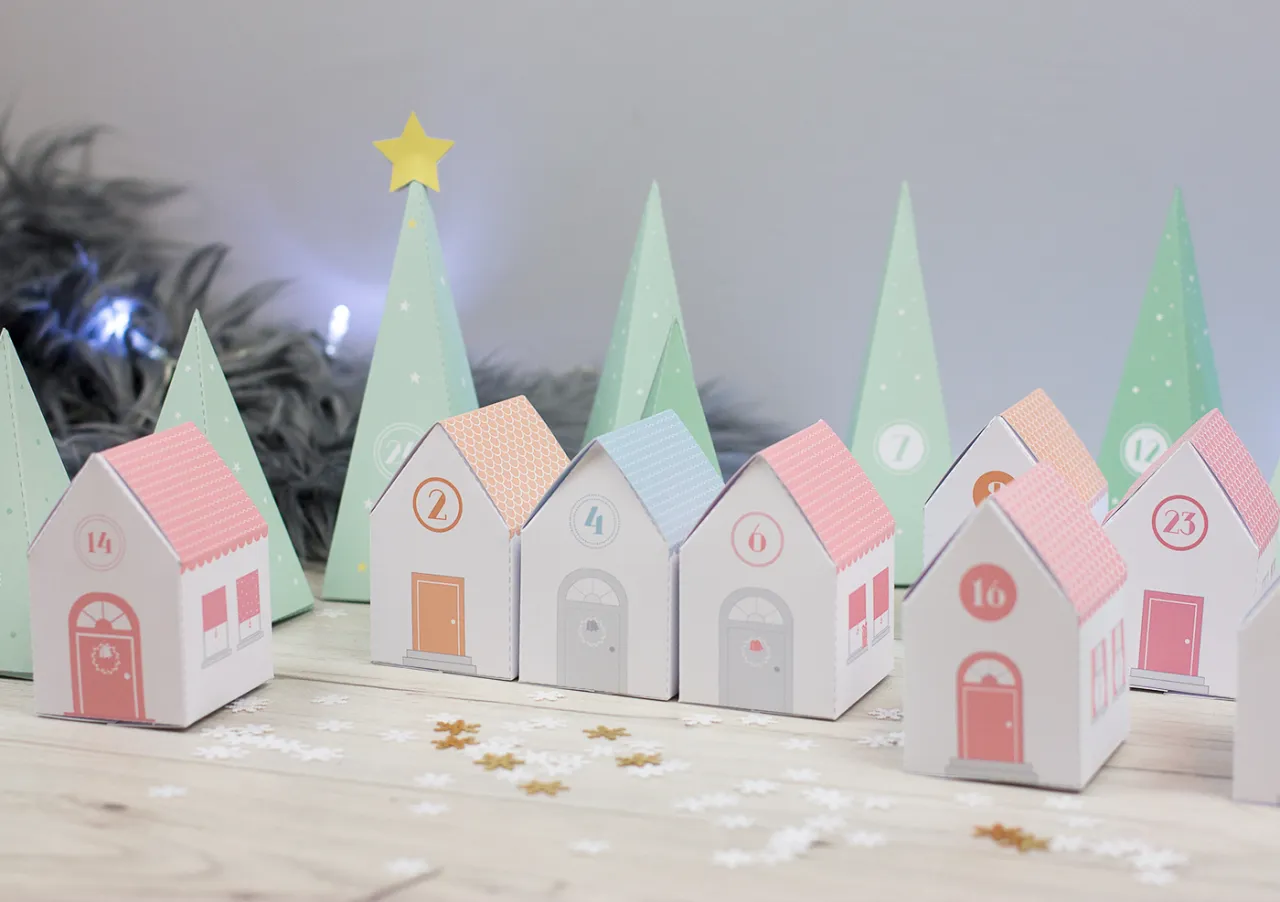 r&oacute;żne szablony kalendarzy adwentowych diy do druku