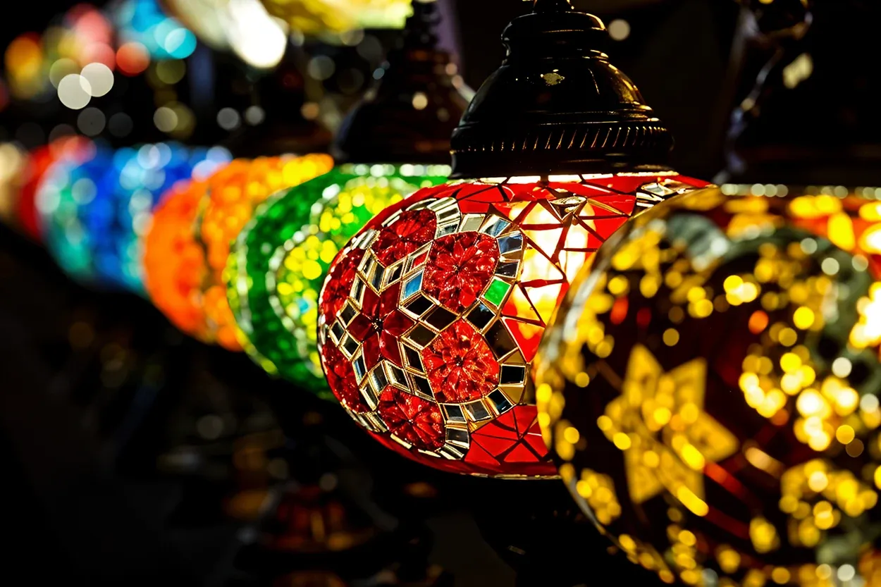 Turecka ceramika, lampy mozaikowe