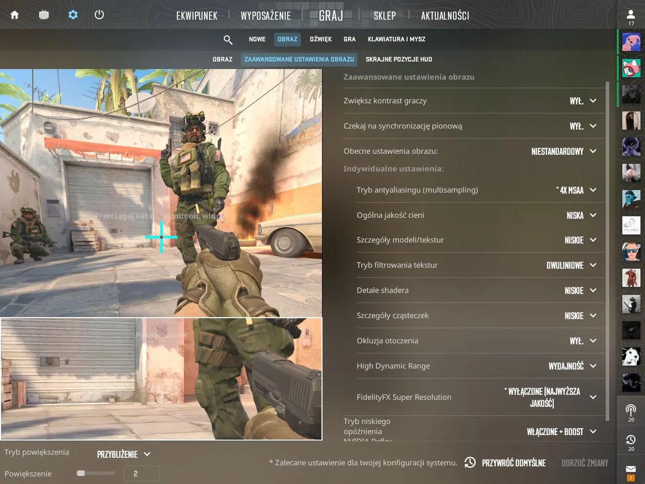 Steam właściwości CS2 opcje uruchamiania