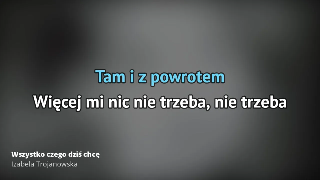 Zdjęcie Tekst piosenki wszystko czego dziś chcę - odkryj emocje i znaczenie