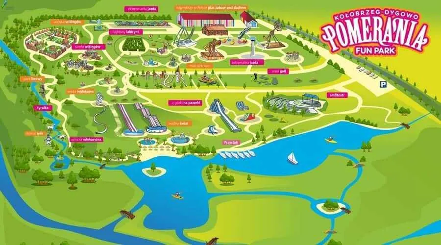 Park rozrywki nad morzem dla dzieci