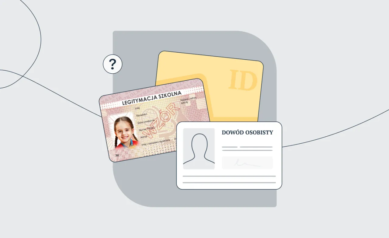 legitymacja szkolna i dow&oacute;d osobisty por&oacute;wnanie