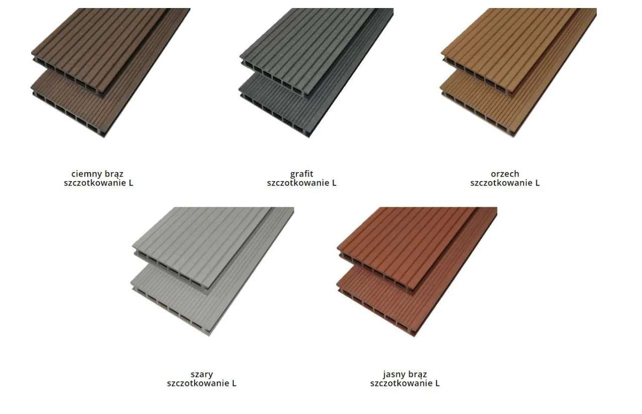 r&oacute;żne rodzaje desek tarasowych