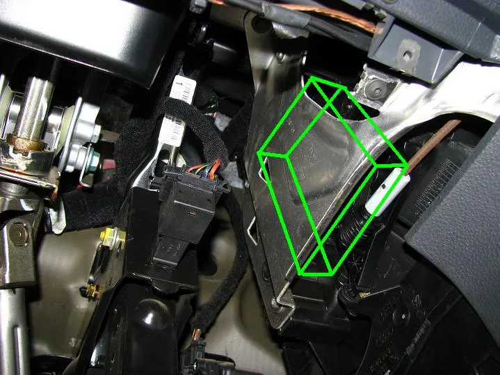 Lokalizacja modułu komfortu VW Polo 9N