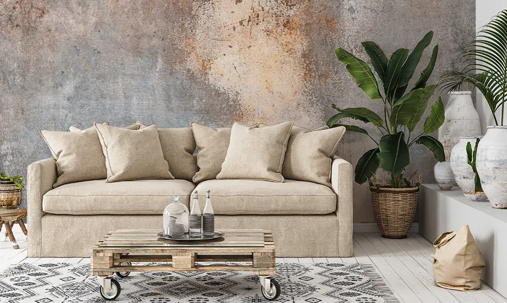 tapety imitujące tynk dekoracyjny różne rodzaje