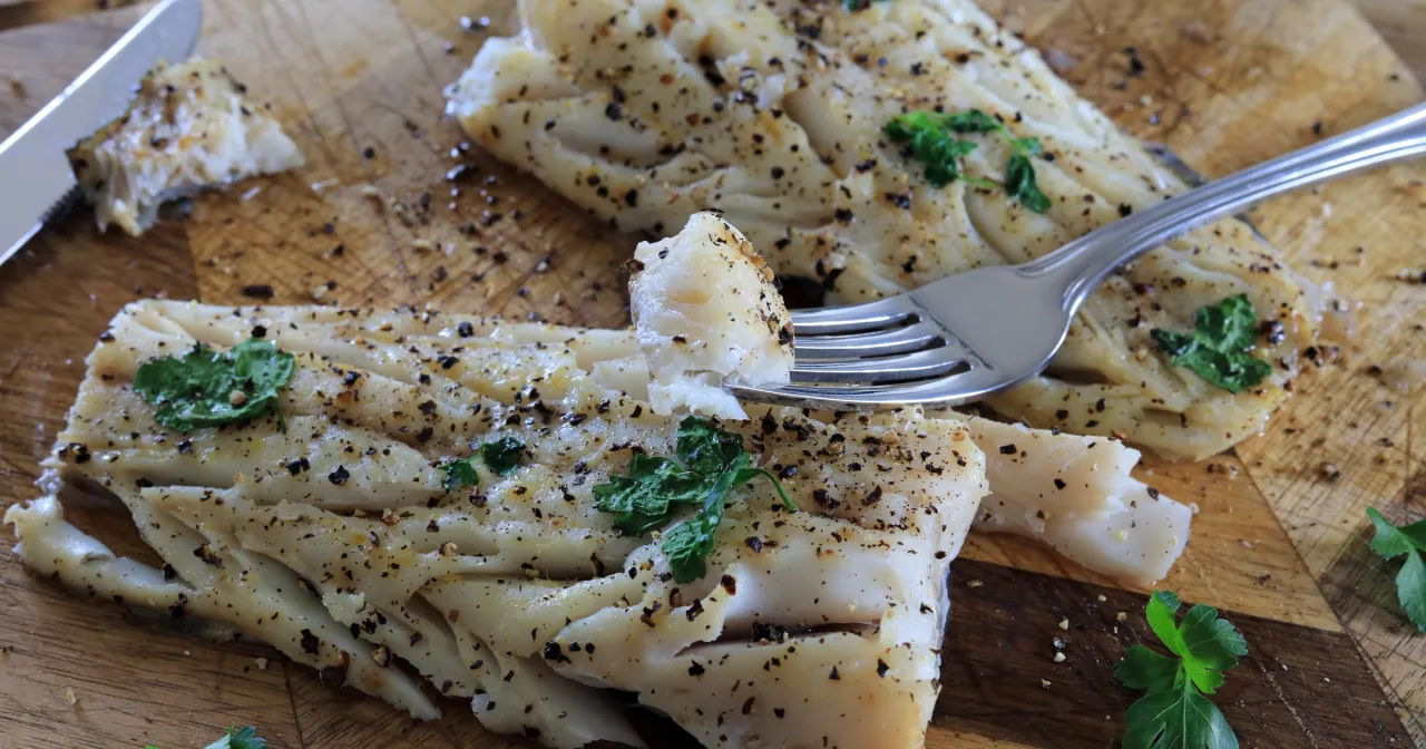 test widelca dorsz ugotowany