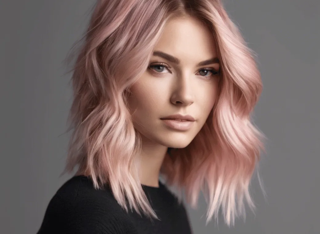 kobieta z r&oacute;żową cerą i chłodnymi blond włosami