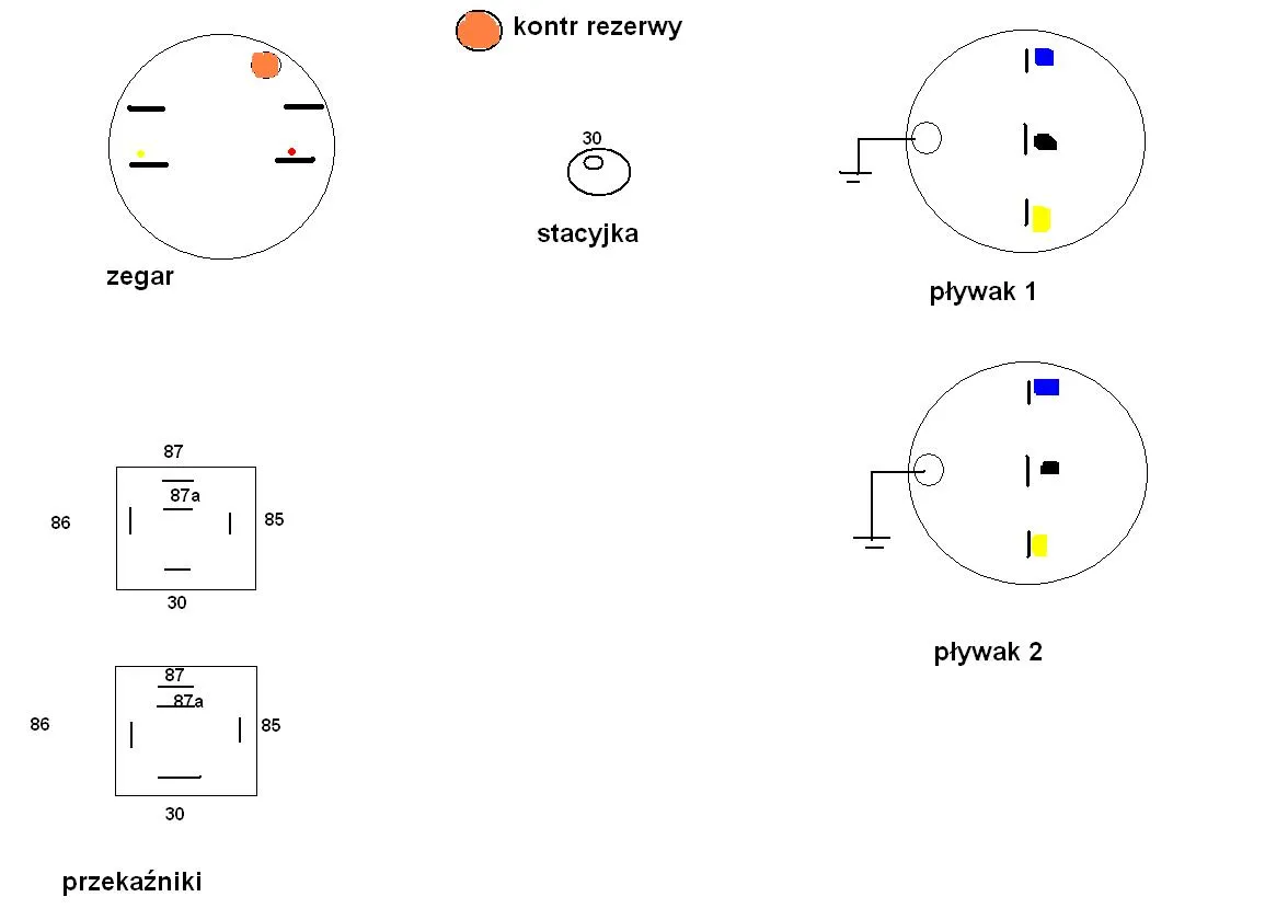 schemat podłączenia wskaźnika paliwa zetor