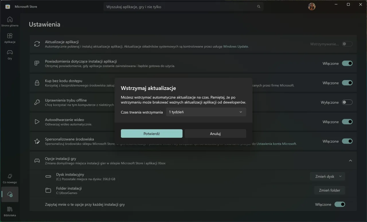 Microsoft Store biblioteka pobierz aktualizacje