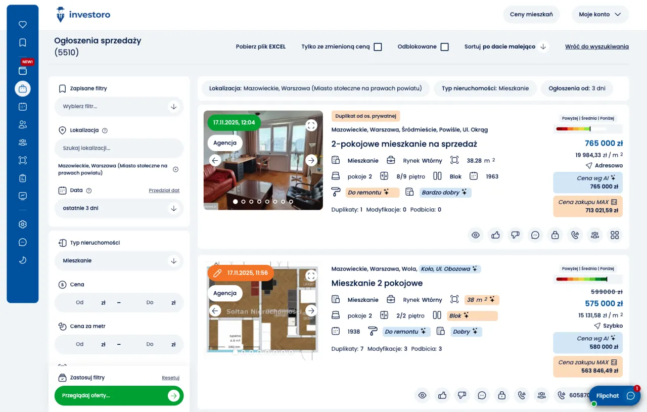 Inwestor analizujący rynek nieruchomości