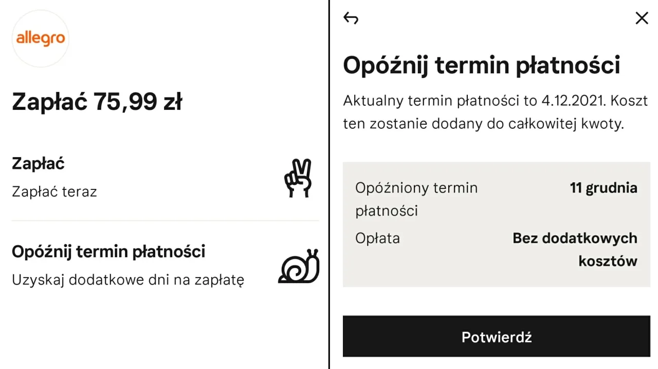 Klarna opóźniona płatność konsekwencje infografika