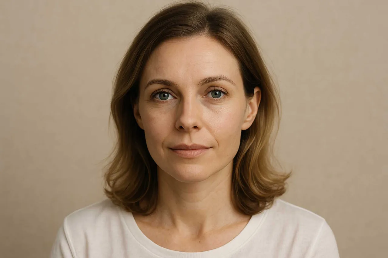 kobieta pielęgnująca twarz po 30