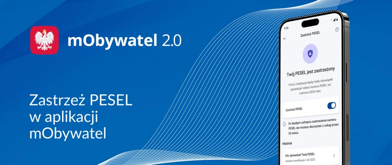 Aplikacja mObywatel zastrzeż PESEL