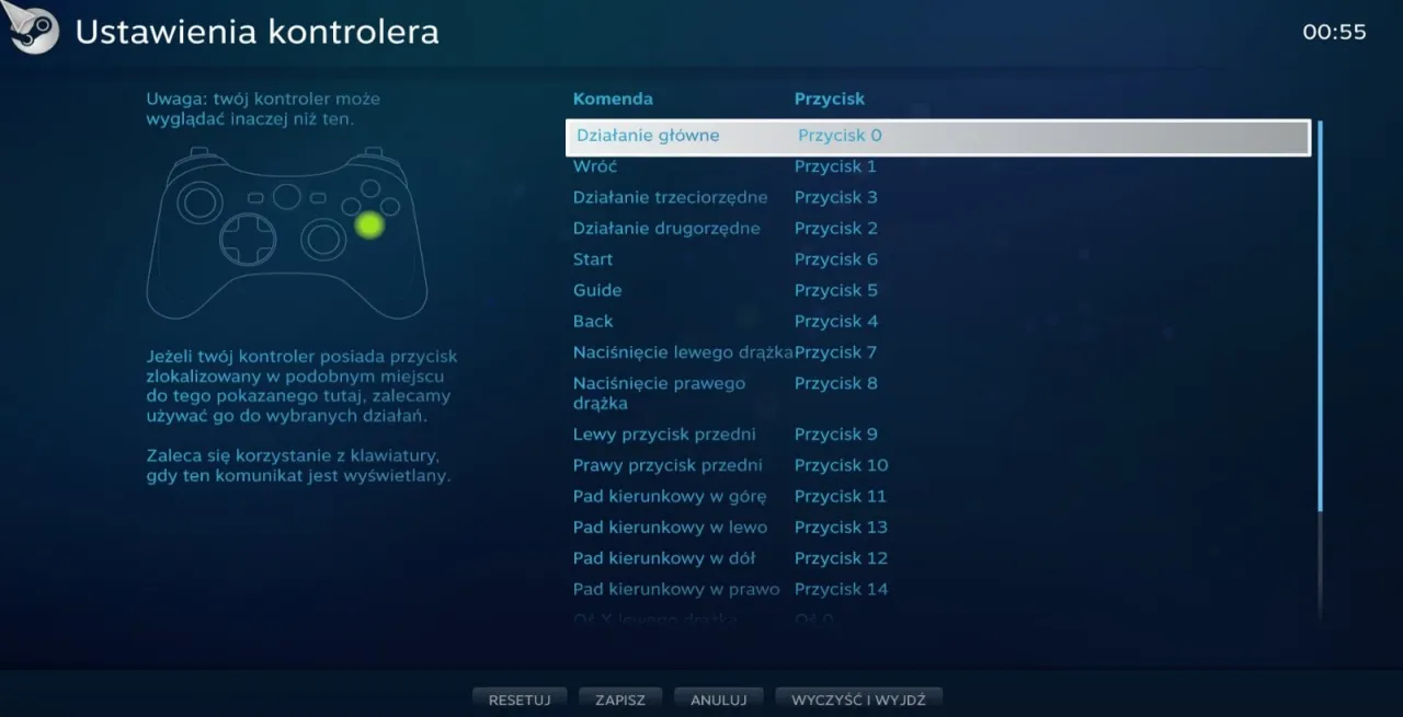 Konfiguracja DualSense w Steam