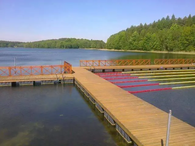 Jezioro Chlewo Wielkie plaża Porost