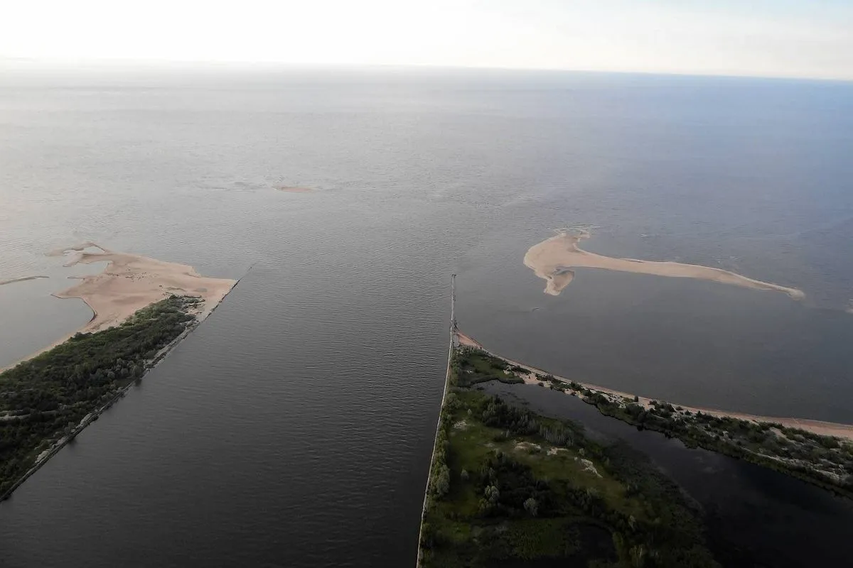 ujście Wisły z lotu ptaka