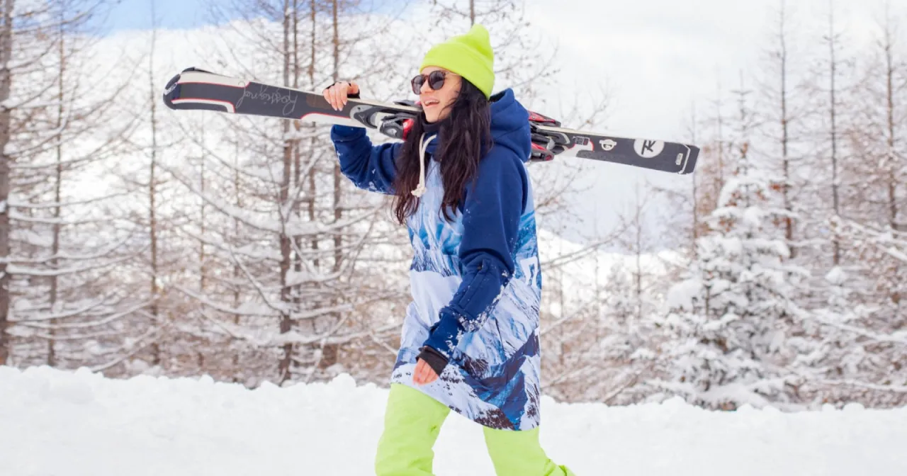 kompletny zestaw narciarski elementy