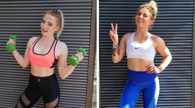 porównanie treningu kardio i siłowego, kobieta biegnąca na bieżni i podnosząca hantle