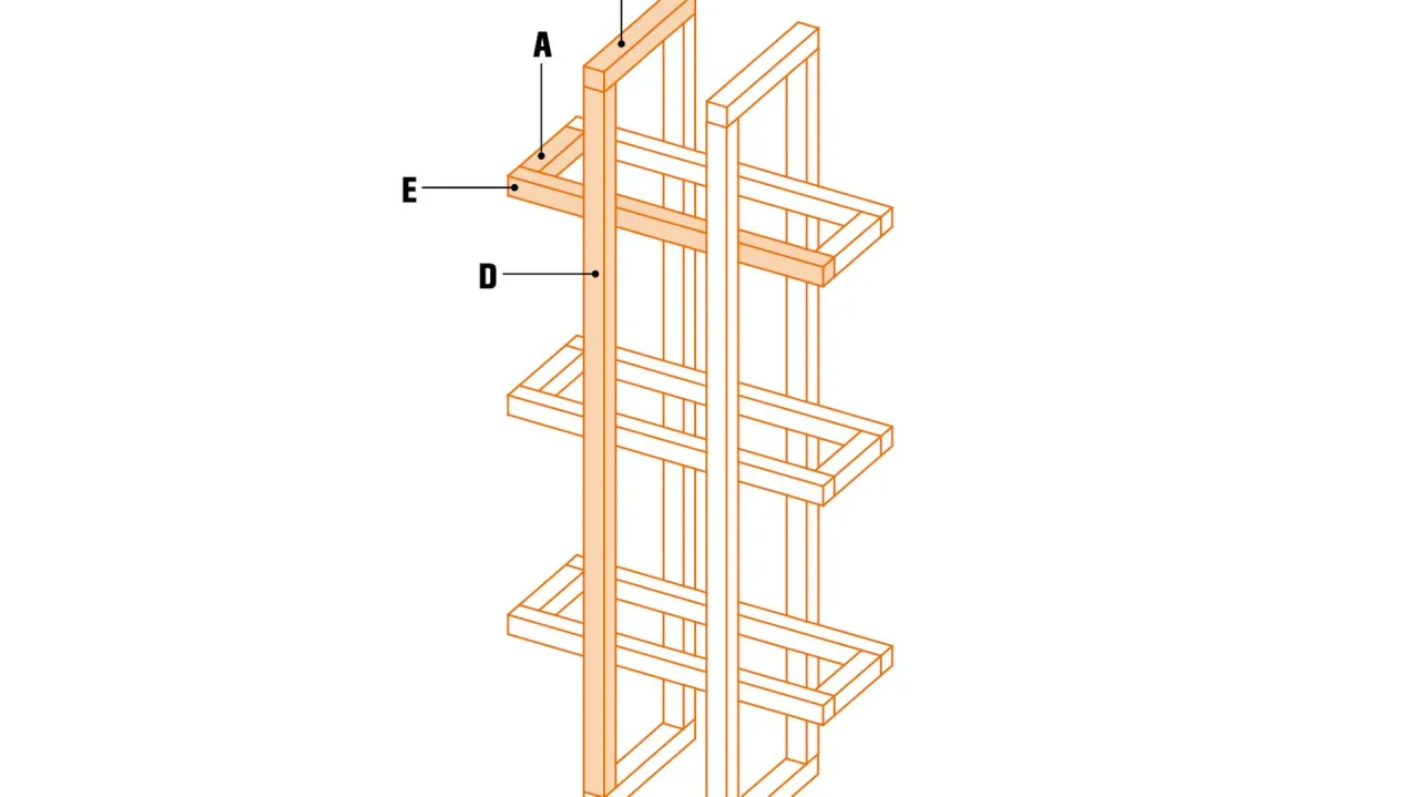 projekt kwietnika drabinki schemat