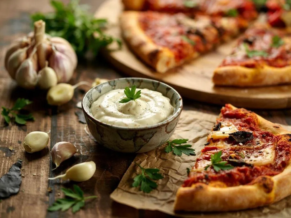 domowy sos czosnkowy do pizzy, składniki sosu czosnkowego