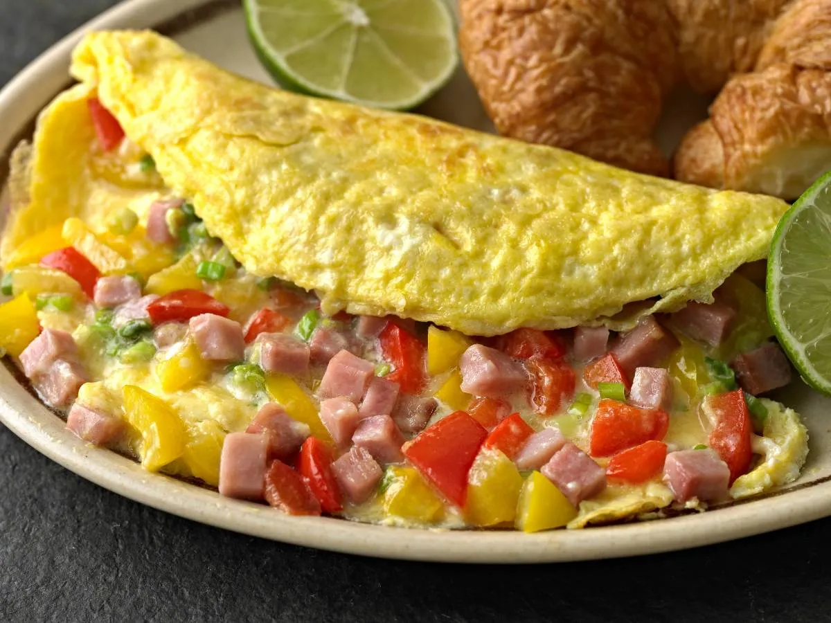 składniki na omlet z mąką i mlekiem