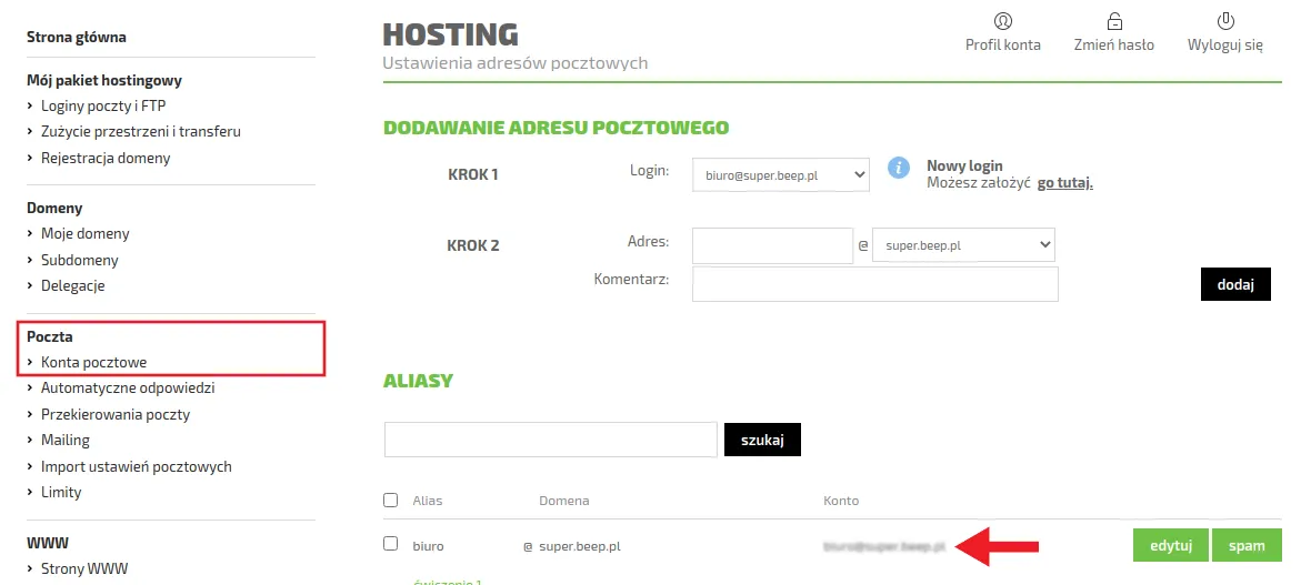 domena i hosting poczty