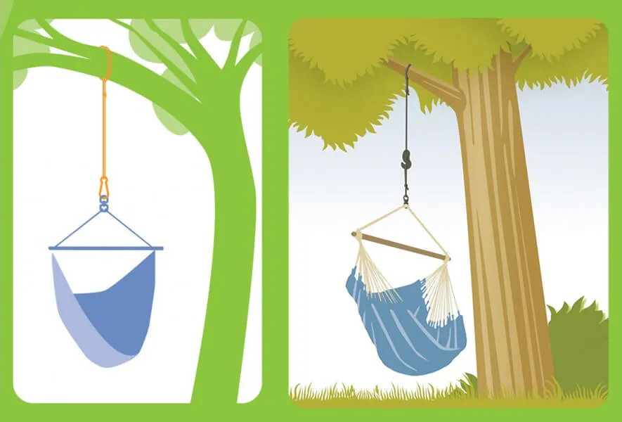 krzesło brazylijskie na drzewie jak zamontować