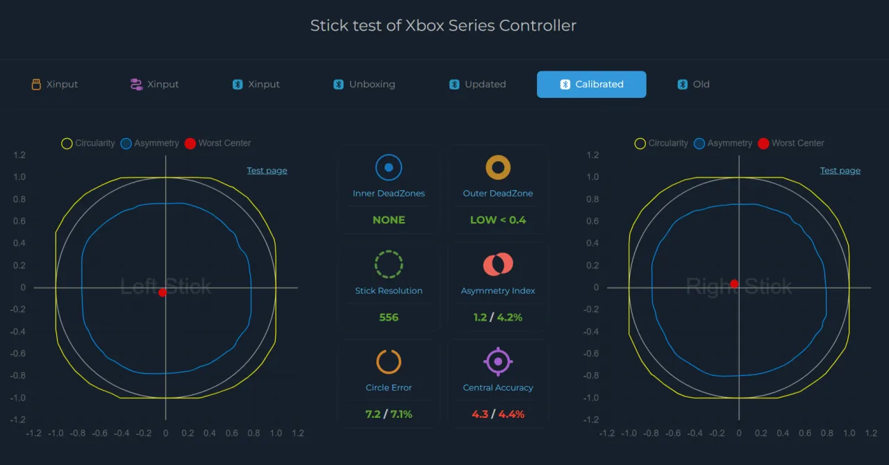 aplikacja akcesoria xbox kalibracja
